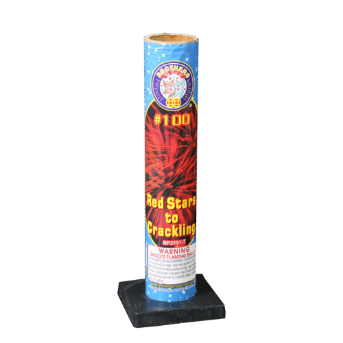 #100 Tube Red Stars to Crackling