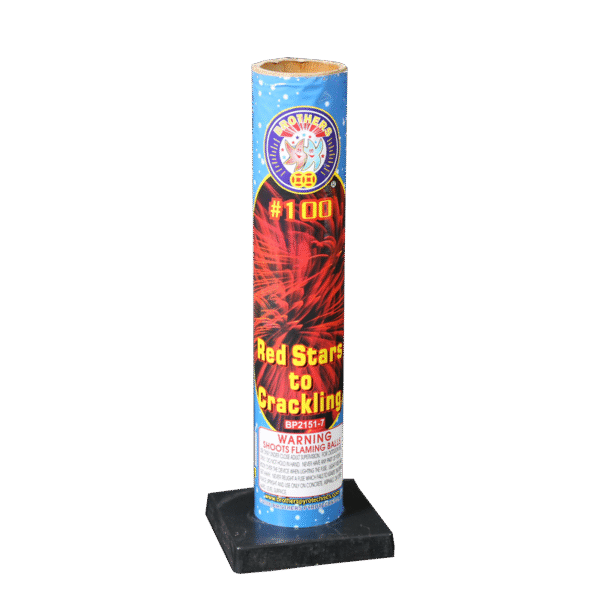 #100 Tube Red Stars to Crackling