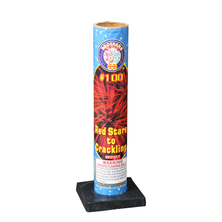 #100 Tube Red Stars to Crackling