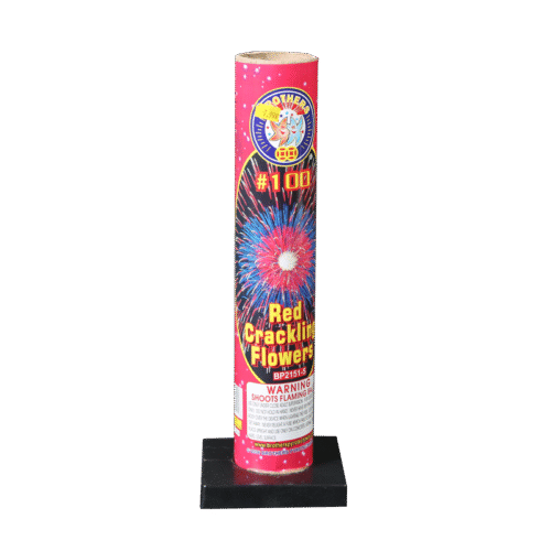 #100 Tube Red Cracklin Flowers