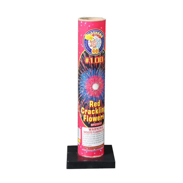 #100 Tube Red Cracklin Flowers