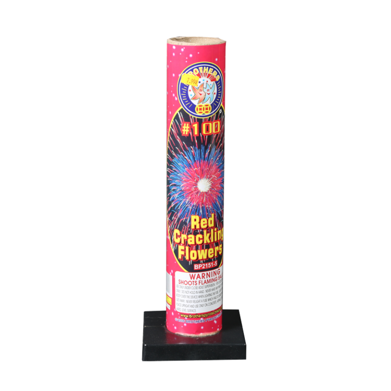 #100 Tube Red Cracklin Flowers