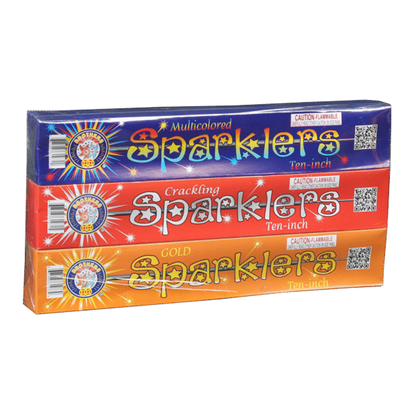 Ten-Inch Sparklers Crackling